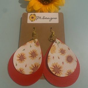 Sunflower earrings